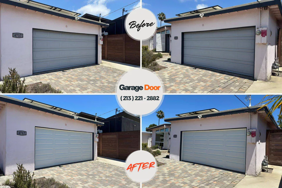 Before and after: garage door repair North Seekonk, MA